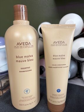 AVEDA Liter Blue Malva Shampoo & 8.5 oz Color Conditioner